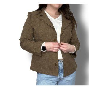 Vintage 90s Fashion Bug Brown Blazer Size Large